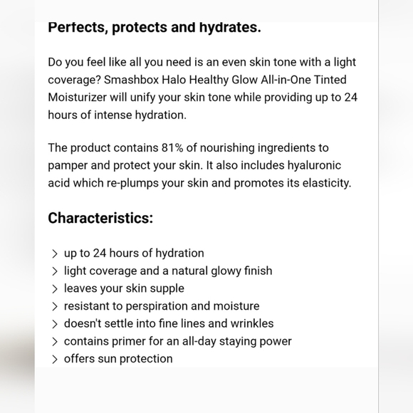 🟠 4 for $25 🟠  SMASHBOX HALO HEALTHY GLOW ALL-IN-ONE TINTED MOISTURIZER - Picture 3 of 9